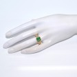 Engagement rings - Emerald and Diamond Vintage Ring