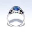 Engagement rings - Sapphire and Baguette Diamond Ring 