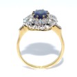 Engagement rings - Diamond and Sapphire Pompadour Ring
