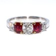 Engagement rings - Diamond and Ruby Band Ring