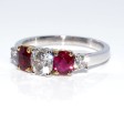 Engagement rings - Diamond and Ruby Band Ring