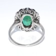 Antique jewelry - Art Deco Diamonds and Emerald Cluster Ring