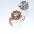 Antique jewelry - Dormeuses Daisy Diamond Earrings
