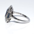 Antique jewelry - Art Deco Diamonds and Sapphire Cluster Ring