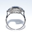 Antique jewelry - Art Deco Diamonds and Sapphire Cluster Ring
