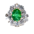 Engagement rings - Emerald Pompadour Ring