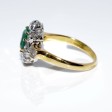 Engagement rings - Diamond and Emerald Pompadour Ring