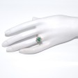 Engagement rings - Diamond and Emerald Pompadour Ring