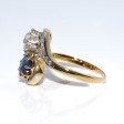 Antique jewelry - Diamond and Sapphire Toi et Moi Ring
