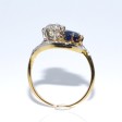 Antique jewelry - Diamond and Sapphire Toi et Moi Ring