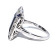 Antique jewelry - Art Deco Diamonds and Sapphire Cluster Ring