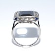 Antique jewelry - Art Deco Diamonds and Sapphire Cluster Ring