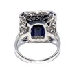 Antique jewelry - Art Deco Diamonds and Sapphire Cluster Ring