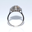 Antique jewelry - Diamond Art Deco Double Cluster Ring