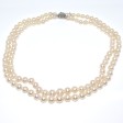 Antique jewelry - Double Strand Pearl and Diamond Necklace