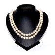 Antique jewelry - Double Strand Pearl and Diamond Necklace