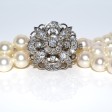 Antique jewelry - Double Strand Pearl and Diamond Necklace