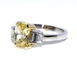 Engagement rings - Yellow Sapphire and Baguette Diamond Ring 