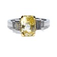 Engagement rings - Yellow Sapphire and Baguette Diamond Ring 