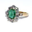 Engagement rings - Emerald Pompadour Ring