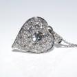Antique jewelry - Art Deco Heart Diamond Pendant 