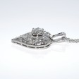 Antique jewelry - Art Deco Heart Diamond Pendant 