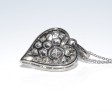Antique jewelry - Art Deco Heart Diamond Pendant 