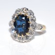 Engagement rings - Diamond and Sapphire Pompadour Ring