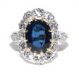 Engagement rings - Diamond and Sapphire Pompadour Ring