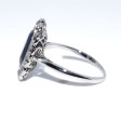 Antique jewelry - Art Deco Diamonds and Sapphire Cluster Ring