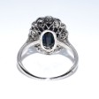 Antique jewelry - Art Deco Diamonds and Sapphire Cluster Ring