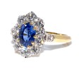 Engagement rings - Diamond and Sapphire Pompadour Ring