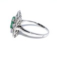 Antique jewelry - Art Deco Emerald and Diamond Ring 