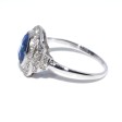 Antique jewelry - Art Deco Diamonds and Sapphire Cluster Ring