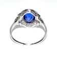 Antique jewelry - Art Deco Diamonds and Sapphire Cluster Ring