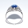 Antique jewelry - Art Deco Diamonds and Sapphire Cluster Ring