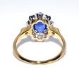 Engagement rings - Diamond and Sapphire Pompadour Ring