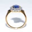 Engagement rings - Diamond and Sapphire Pompadour Ring