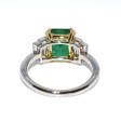 Engagement rings - Emerald and Baguette Cut Diamond Ring