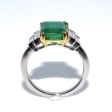Engagement rings - Emerald and Baguette Cut Diamond Ring