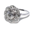 Antique jewelry - Diamond Art Deco Cluster Ring