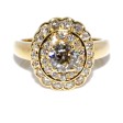 Antique jewelry - Diamond double cluster Ring