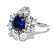 Engagement rings - Diamond and Sapphire Cluster Ring