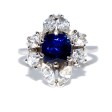 Engagement rings - Diamond and Sapphire Cluster Ring