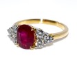 Engagement rings - Burmese Ruby and Diamond Ring
