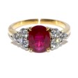 Engagement rings - Burmese Ruby and Diamond Ring