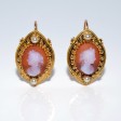 Antique jewelry - Cameo Antique Earrings