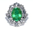Engagement rings - Emerald Pompadour Ring