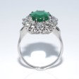 Engagement rings - Emerald Pompadour Ring