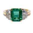 Engagement rings - Emerald and Diamond Ring